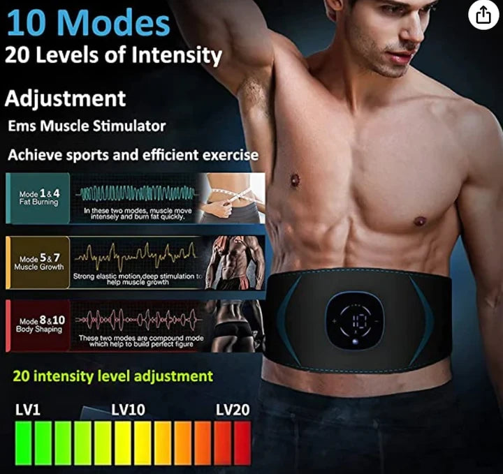 Cinturón reductor EMS para grasa abdominal y celulitis